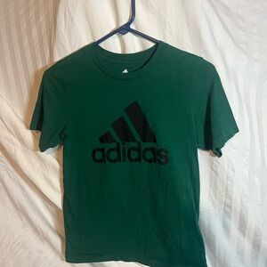Adidas Forest Green Tee with White Logo